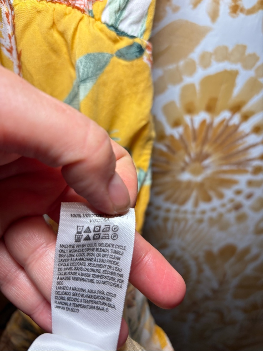 Lucky Brand Tropical Floral Dress M Boho Resortwear Vacation Romantic Feminine - Picture 5 of 9